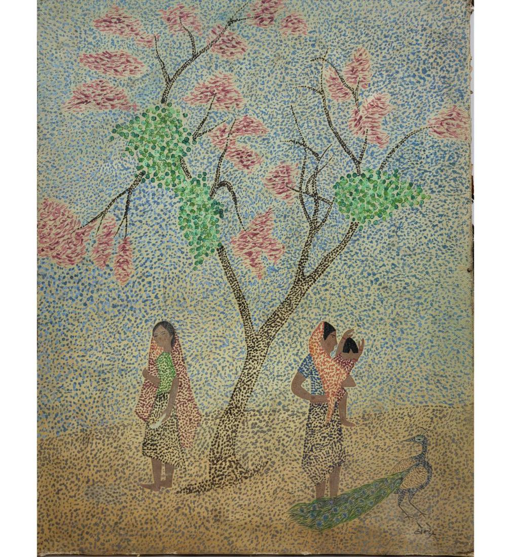 India-Narayan Shridhar Bendre 1910-1992 Oil On Canvas (1 of 16)