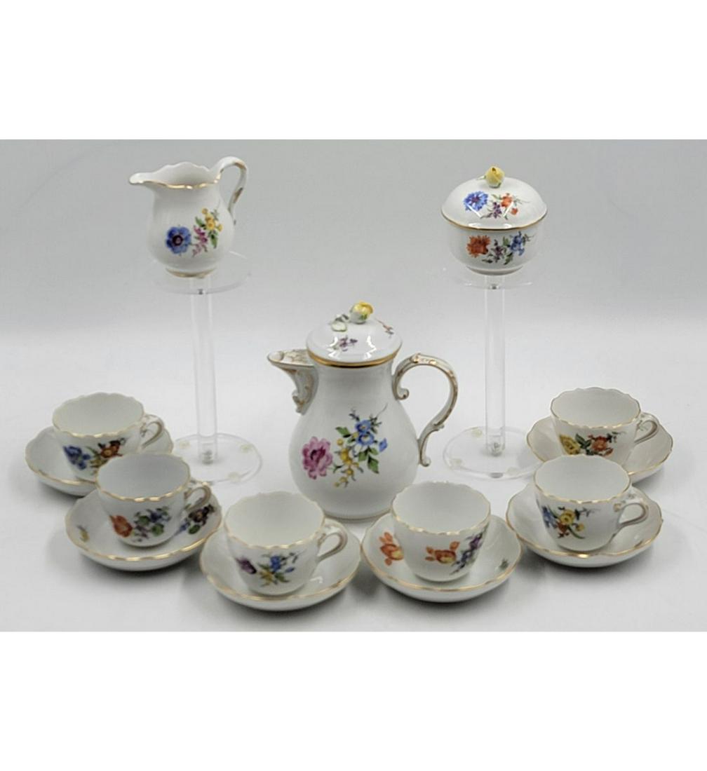 A Hand Painted Meissen Tea Set 15 Pieces Probably A First Quality Set (1 of 18)