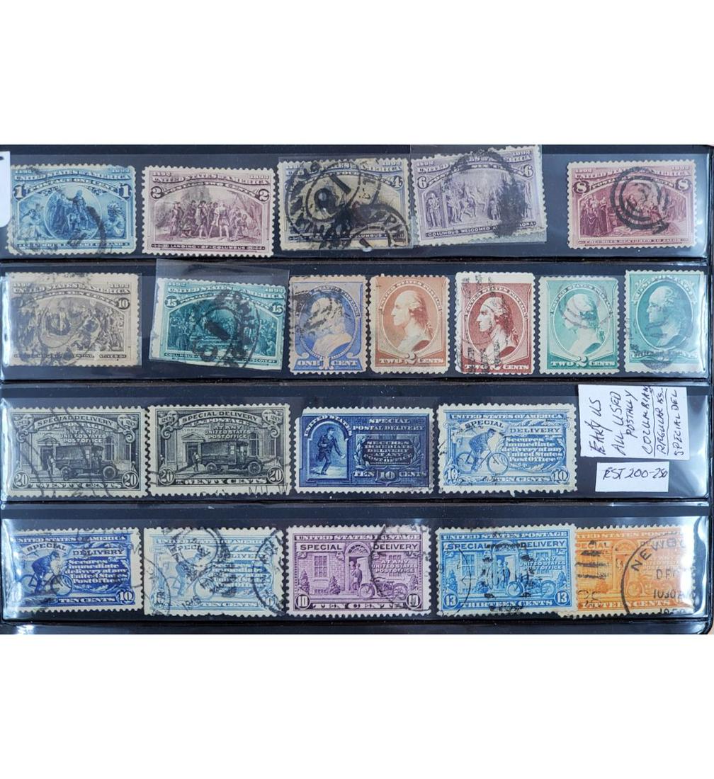 Lot Of 21 Early US -Used- Stamps (1 of 7)