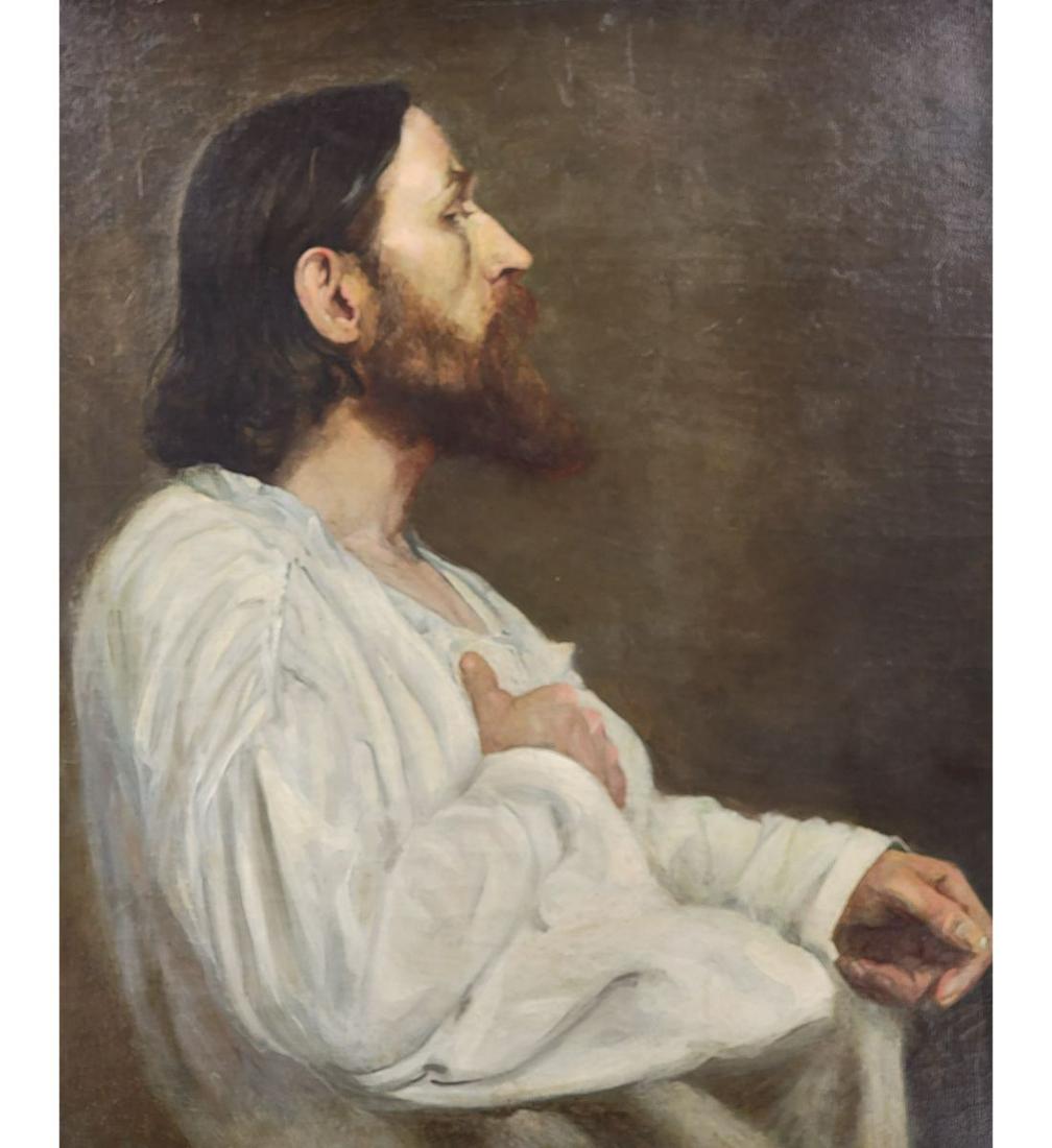 An Old Master Portrait Painting Of Jesus Relined #3 (1 of 16)