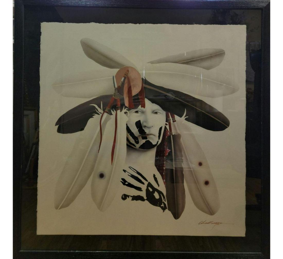 Native American Acrylic Portrait J.D Challenger (1 of 10)