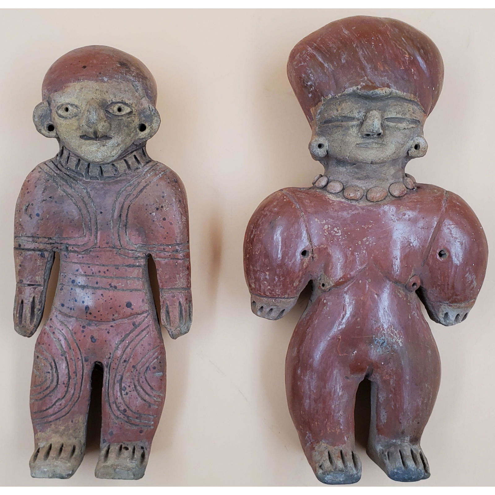 Pair of Pre Columbian Style Terracotta Figural Sculptures (1 of 17)