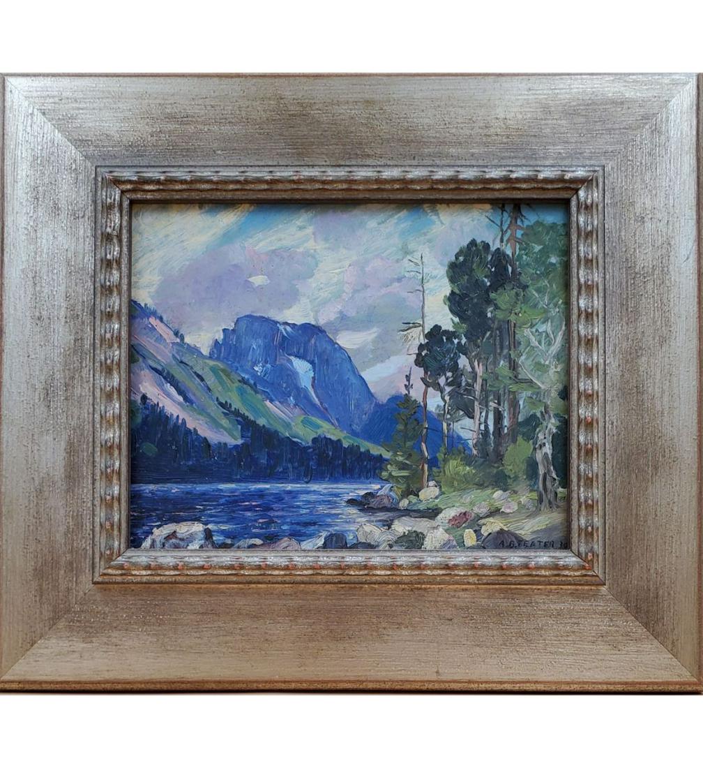 Oil on Board Landscape Painting Signed Archie Boyd Teater (1 of 10)