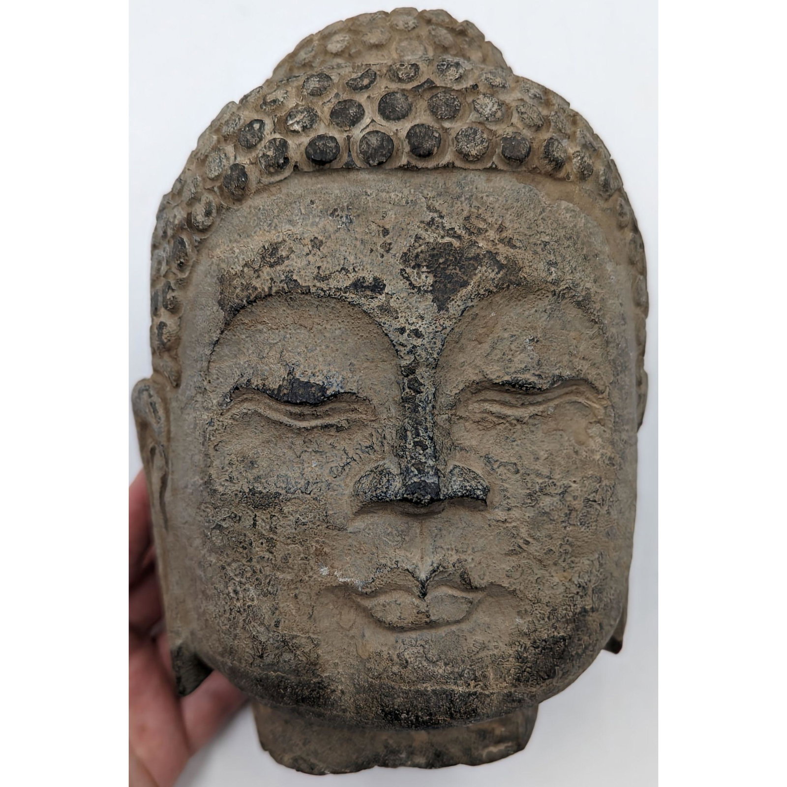 Antique Chinese Stone Buddha Head (1 of 9)