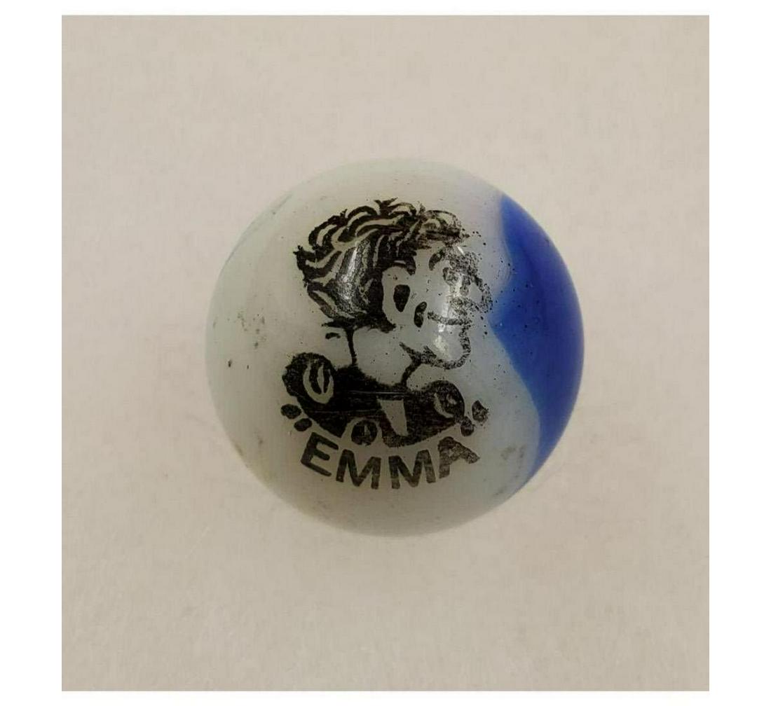 Marble: Peltier Patch Comic Blue On White Patch with "Emma" Printed on (1 of 4)