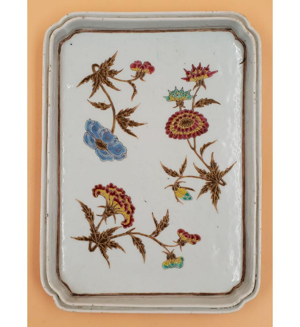 Antique Chinese Famille Rose Tray (1 of 10)