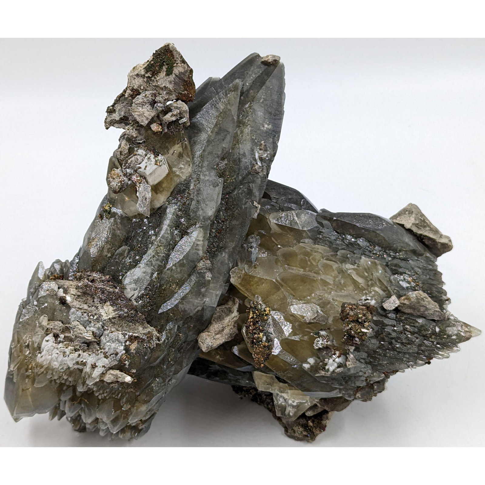 A Large Crystal Cluster With Pyrite Growth And Veins (1 of 15)