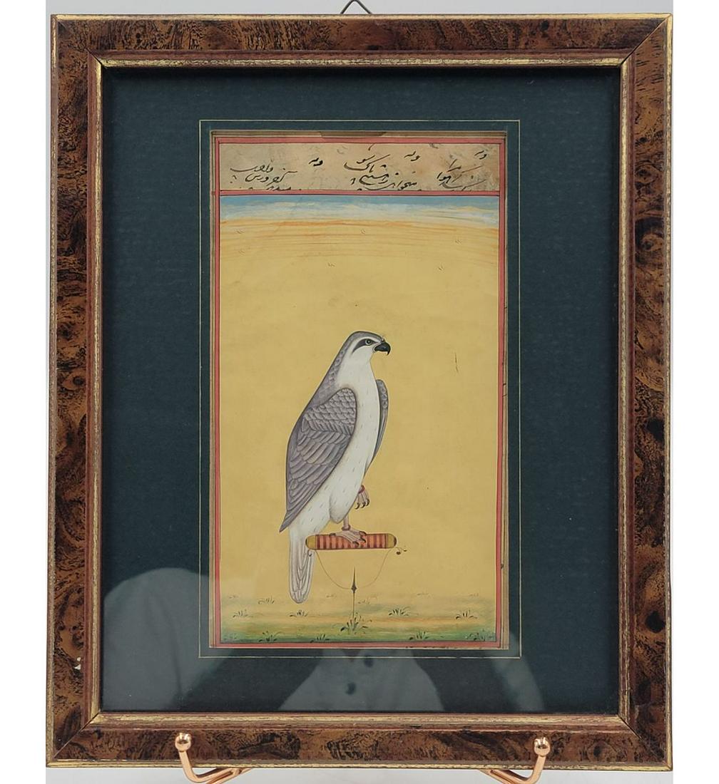18th C Persian Falcon illumination Painting (1 of 12)
