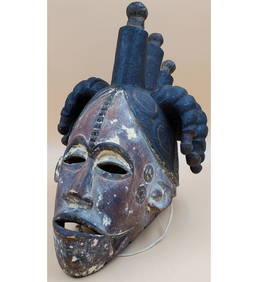 An African Igbo Polychrome Wood Maiden Spirit Mask (1 of 20)