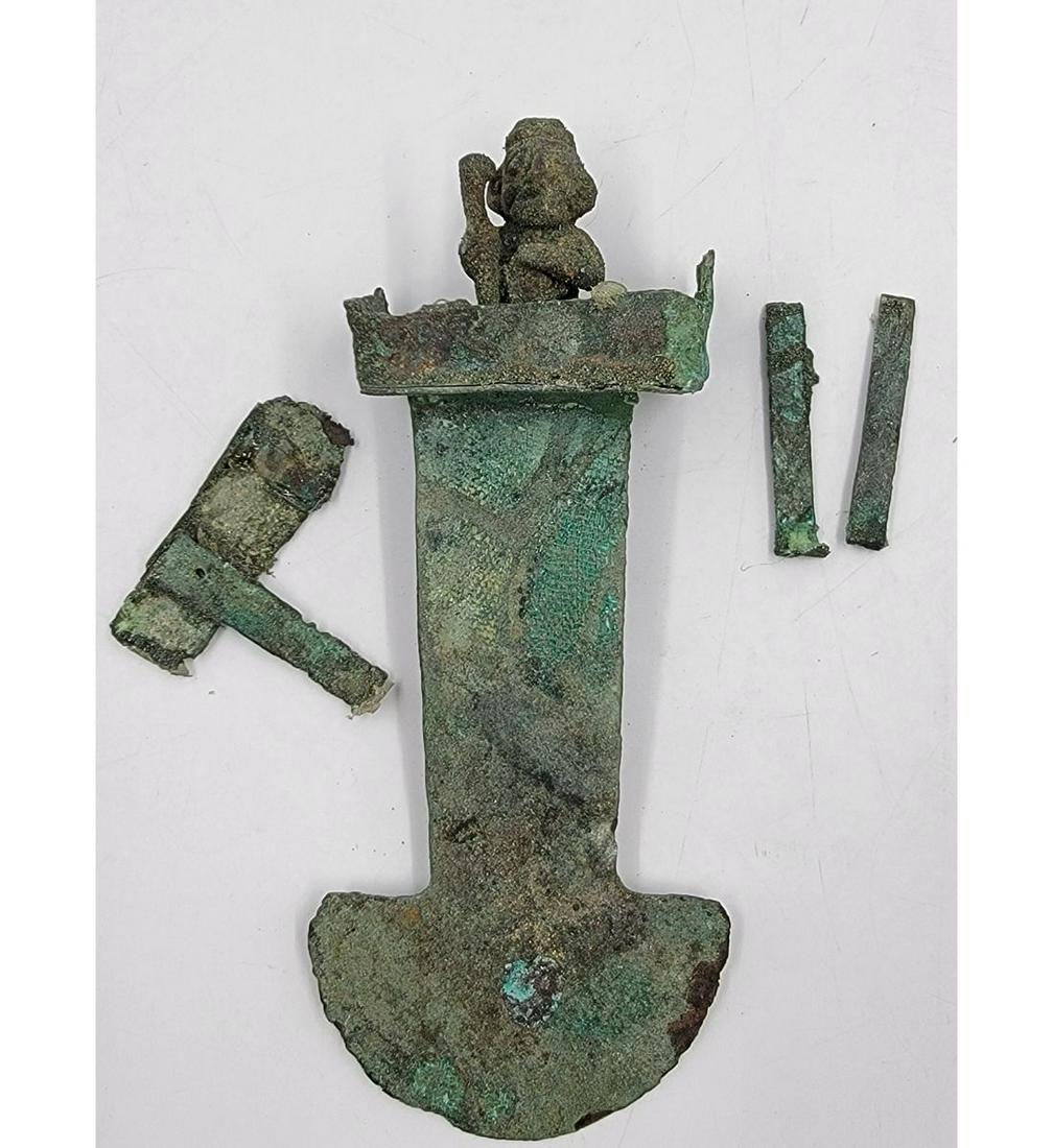 A Pre-Colombian  Moche Copper Tumi w/ Warrior Finial (1 of 19)
