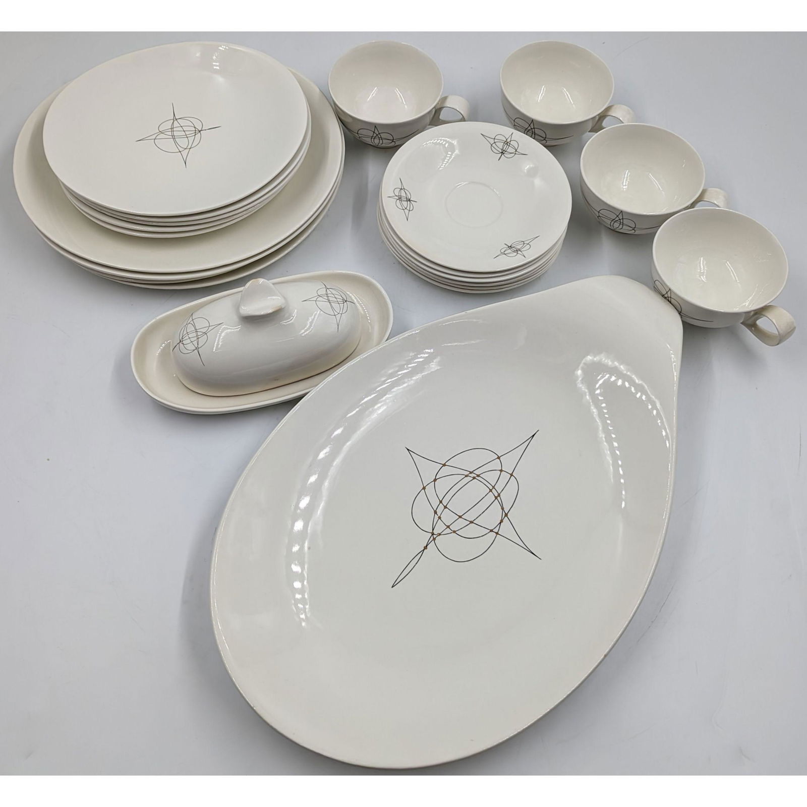 25 Piece Lot Of Hallcraft Fantasy By Eva Zeisel, Created In The 50's (1 of 15)