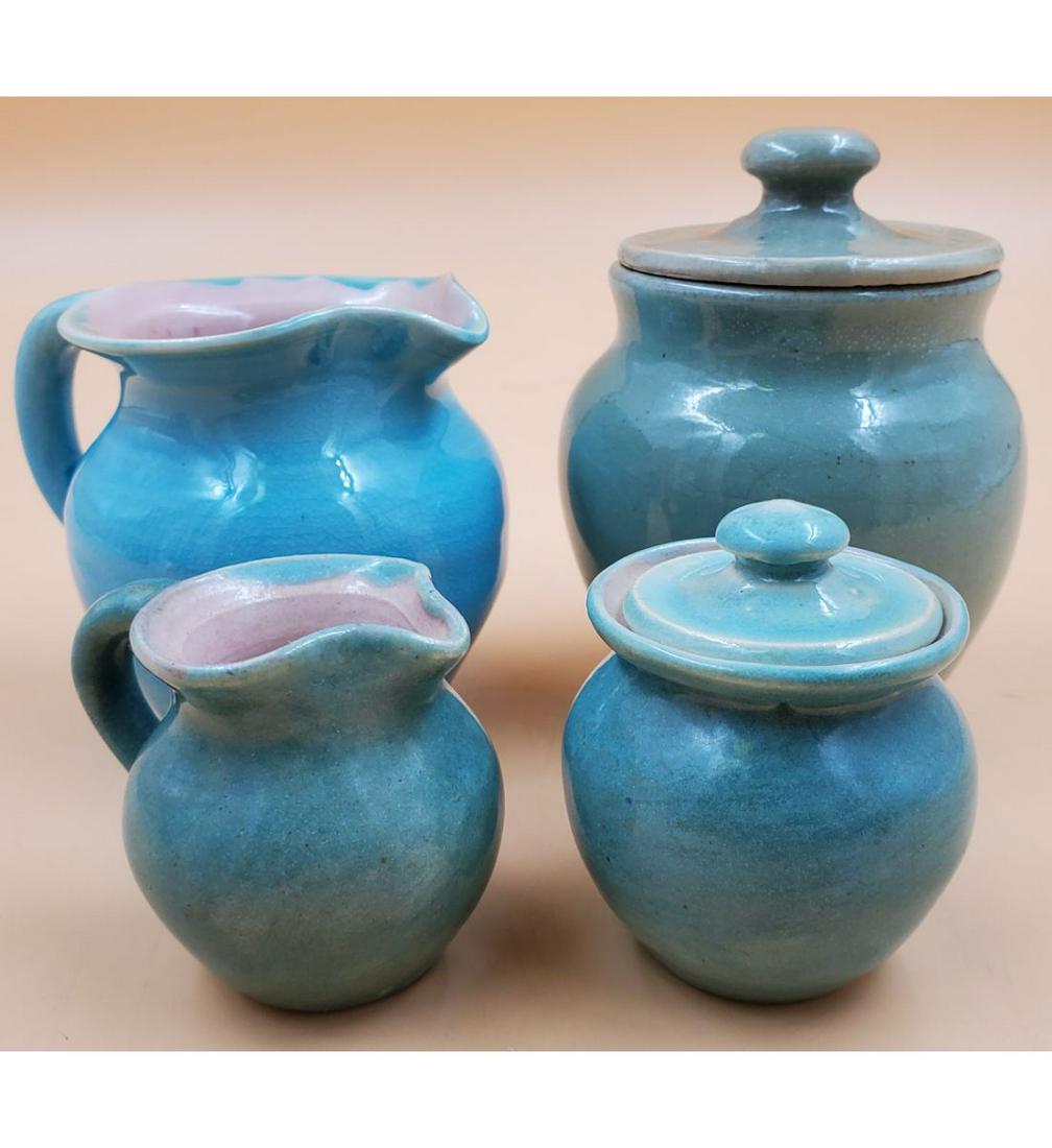 Lot of 4 Pisgah Forest Creamer and Sugar Pottery (1930s-1940s) (1 of 20)