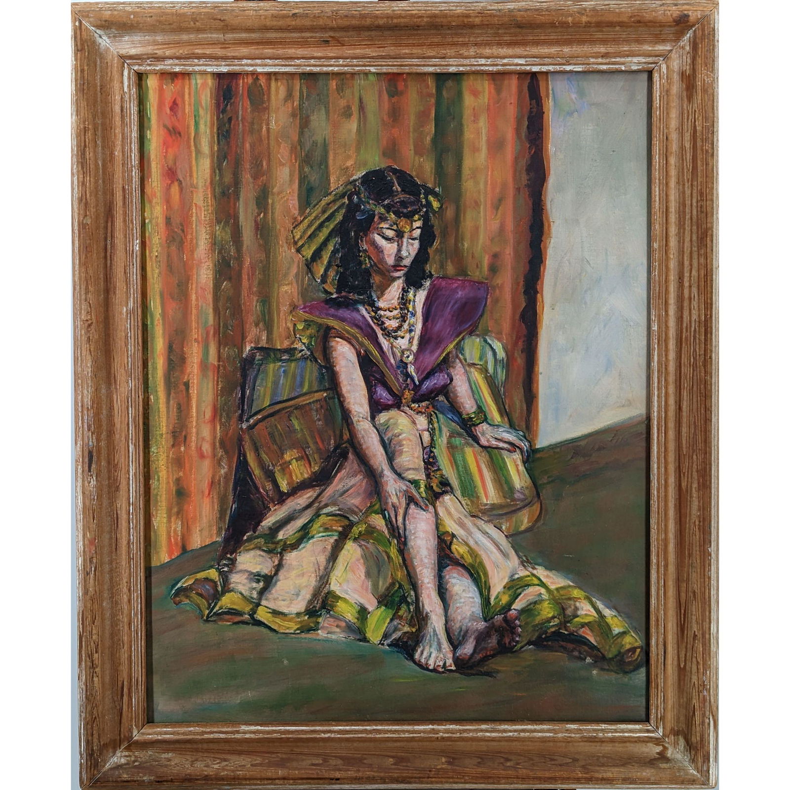 Florida Artist Clare Brown Acrylic On Board Painting, "Cleo" (1 of 10)