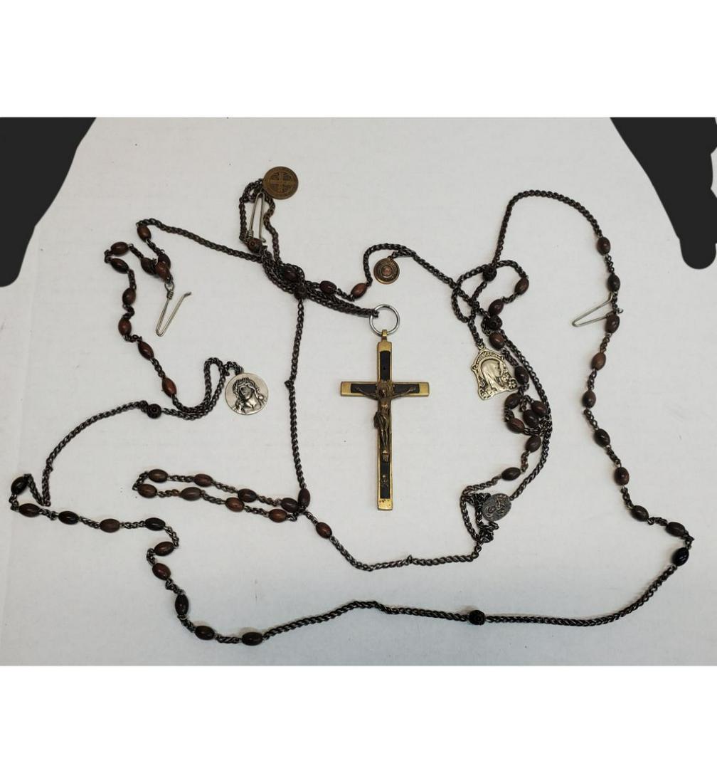 Exquisite Early Antique 5 Decade Nuns Side Rosary (1 of 9)