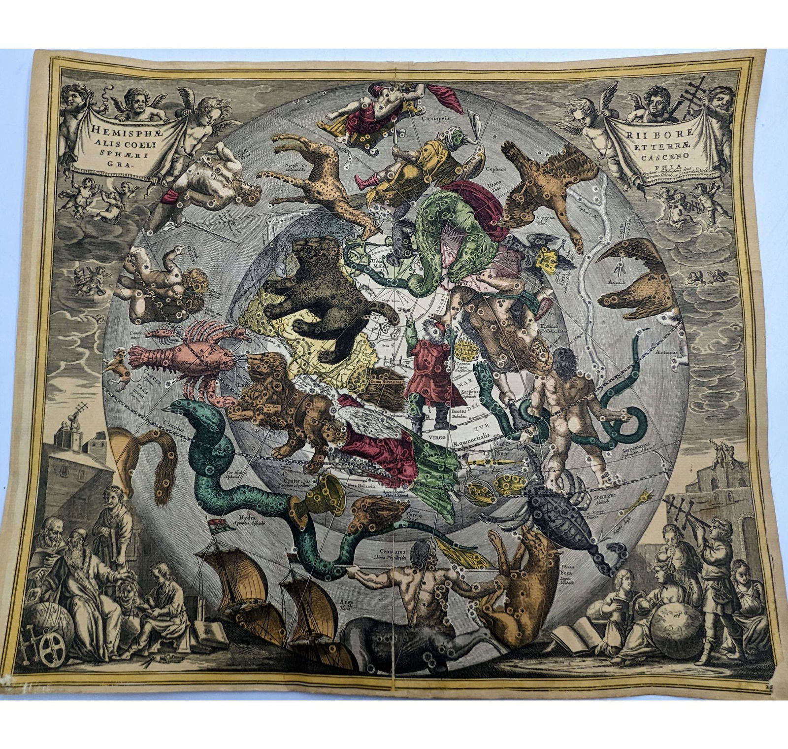 Antique Cellarius Celestial Map from Northern Hemisphere -  Hemisphaerii Borealis Coeli et Terrae (1 of 13)