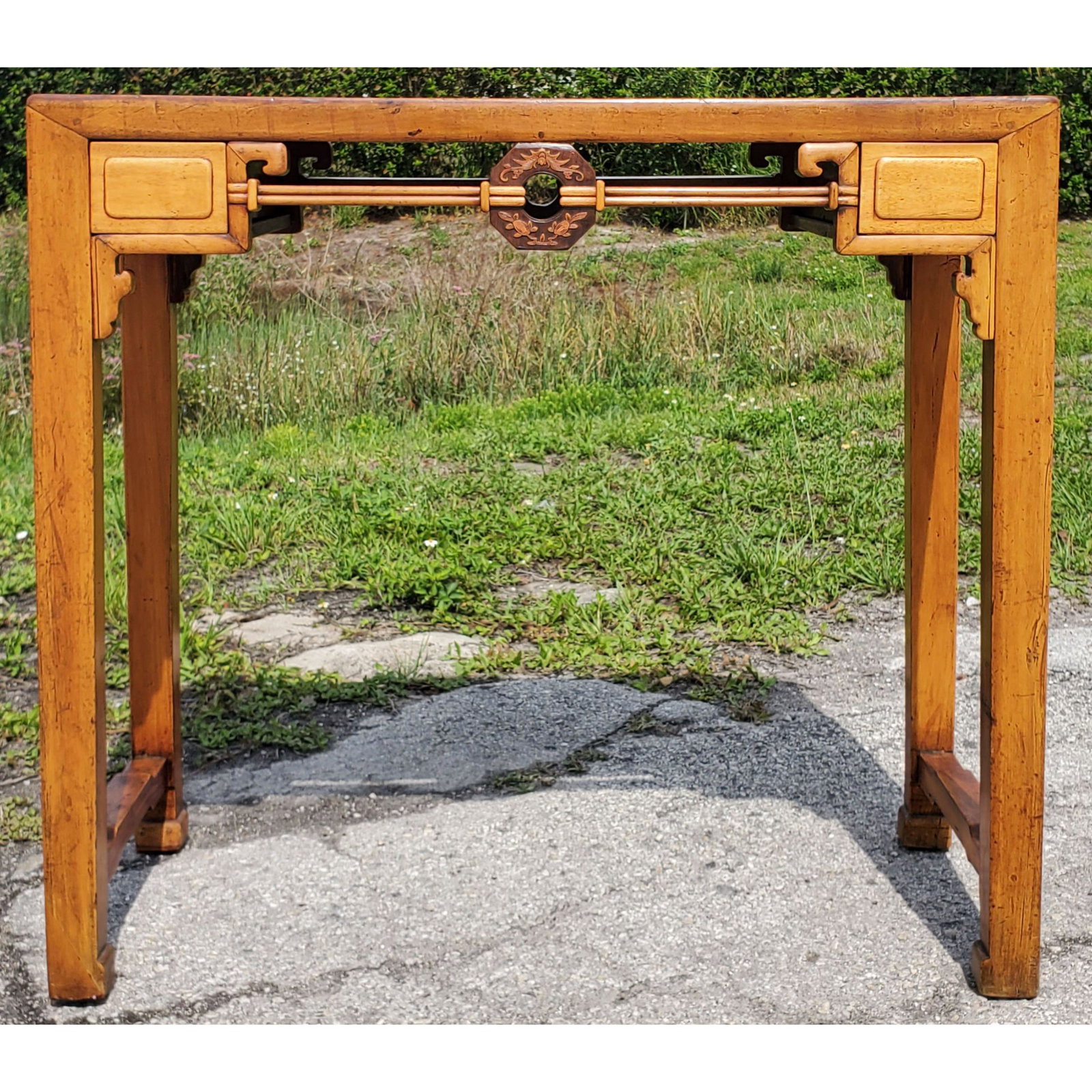 A Very Fine Chinese Altar Table: A Very Fine Chinese Altar Table. Measures 35 5/8" x 15 1/2" x 32 1/8". Please carefully read our terms of sale, shipping information, and request any condition reports or photos prior to placing a bid