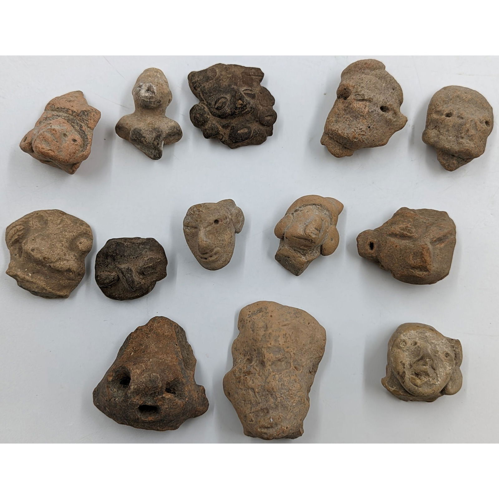 Grouping Of 13 Pre-Colombian Stone/Mud Effigies (1 of 6)