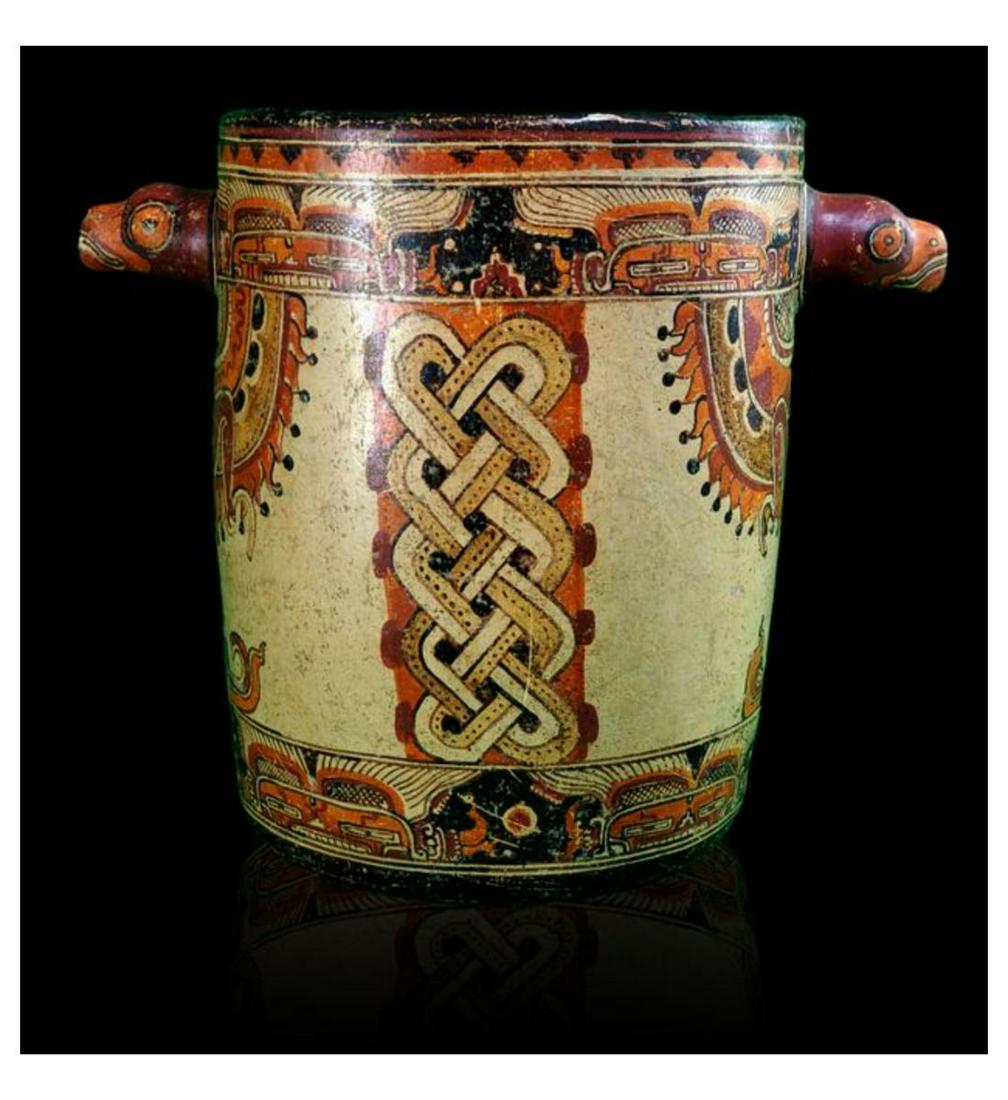 Rare Mayan Sleeve Vase Finely Painted Don Hams Collect (1 of 18)