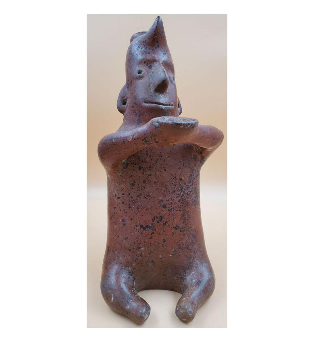 Pre-Columbian Terra Cotta Human Figure Vase (1 of 14)