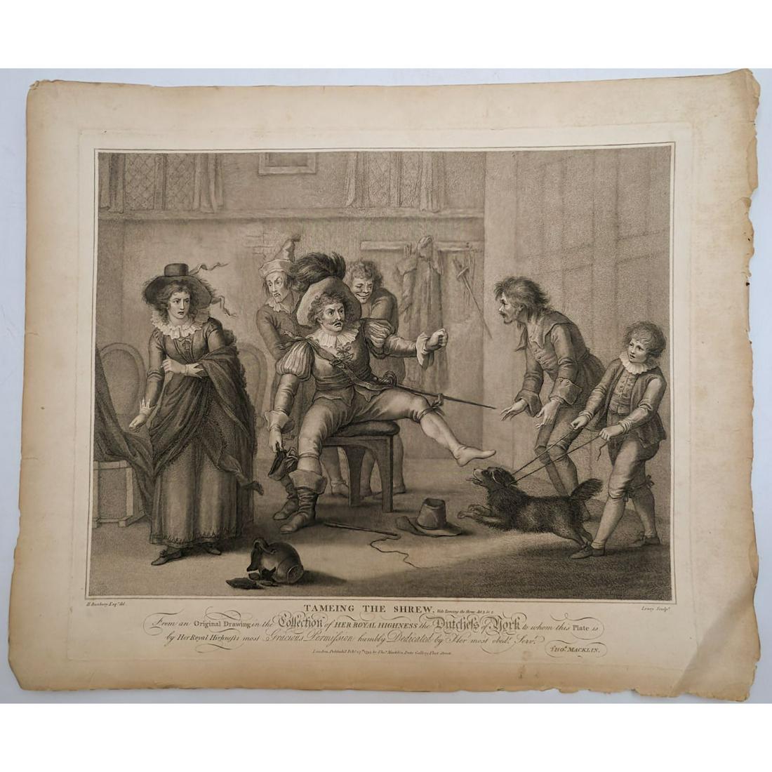 William Henry Bunbury 1750-1811 Etching "Taming The Shrew" (1 of 8)