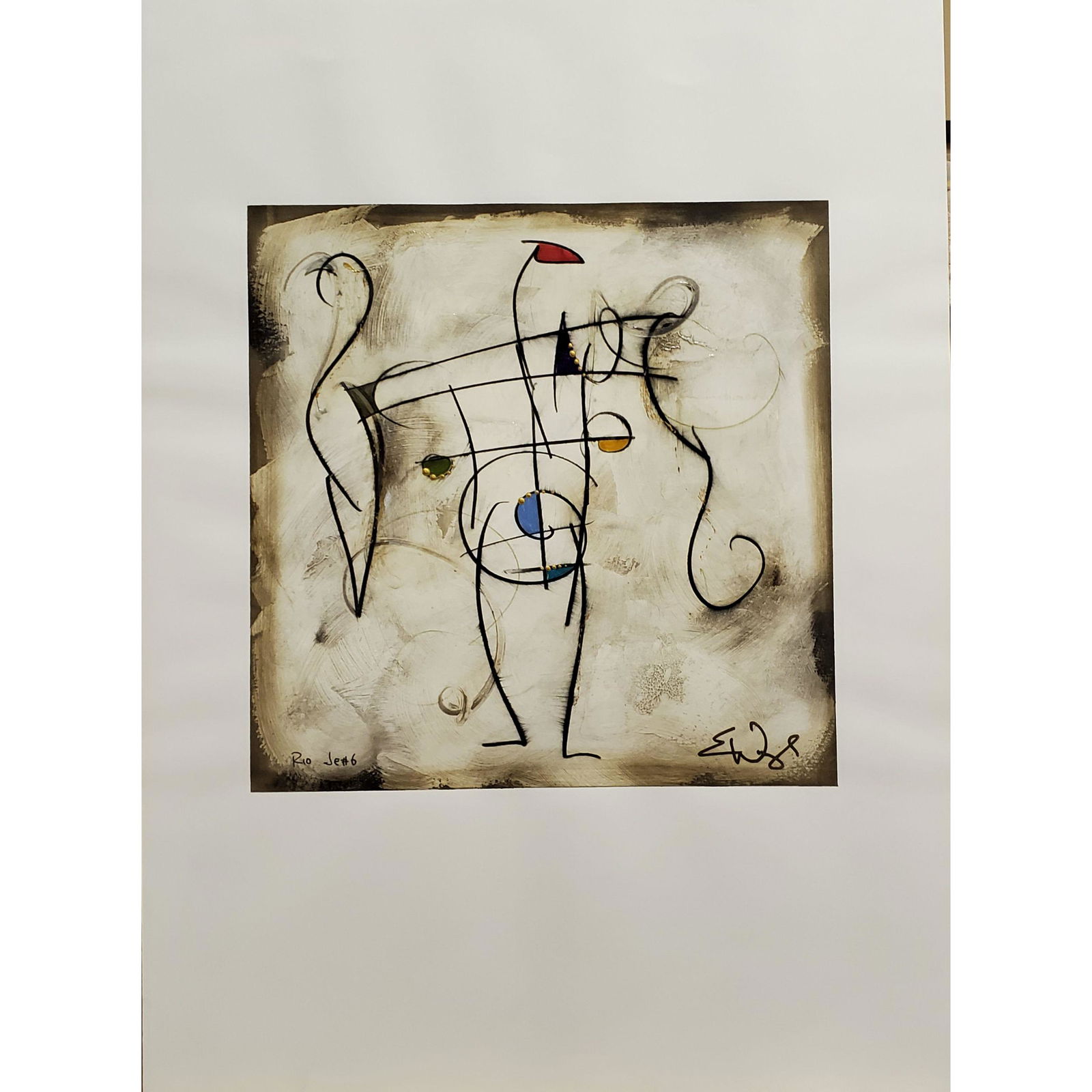 Signed Eric Waugh (Canadian/American, B.1963) Mixed Media "RIO JE#6" (1 of 11)