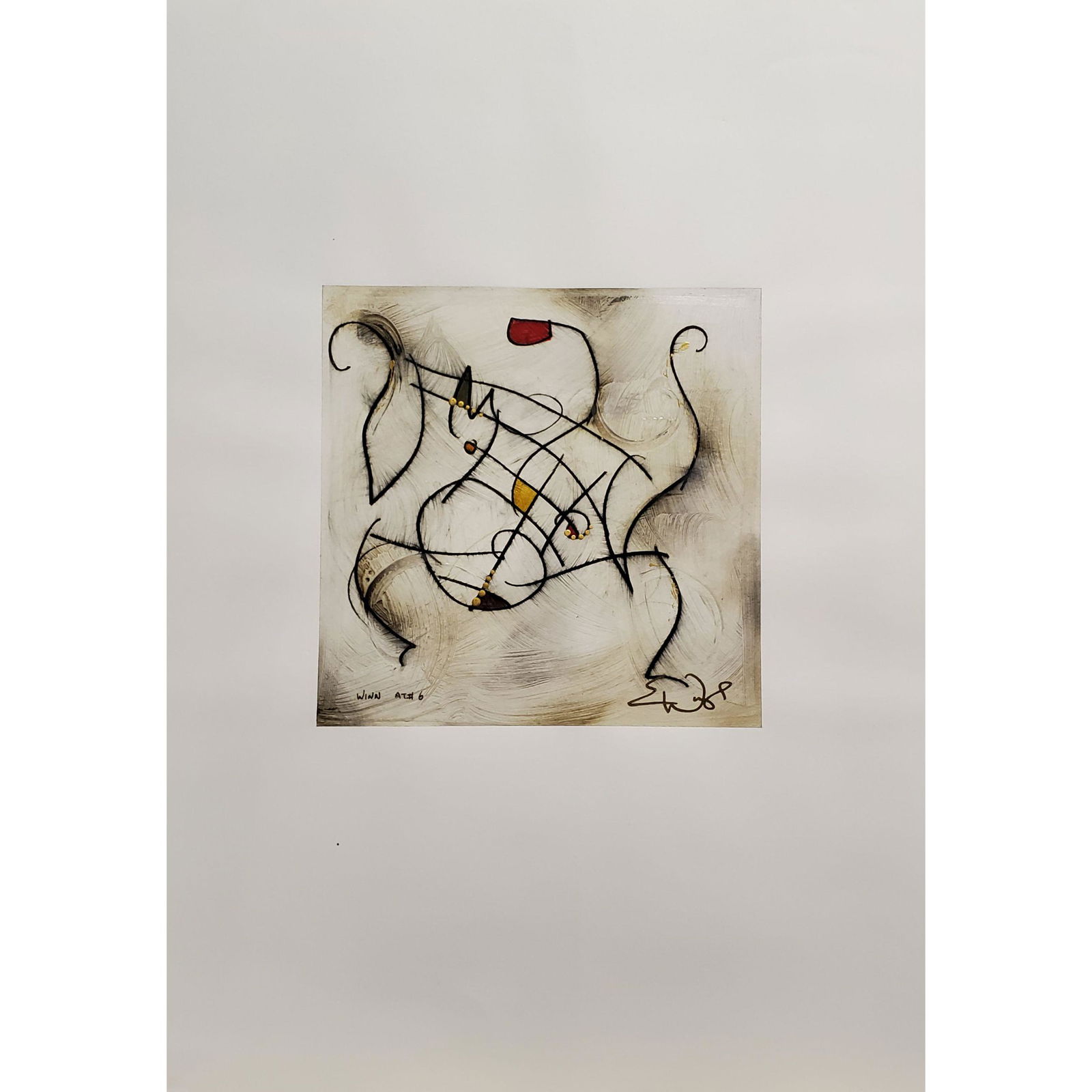 Signed Eric Waugh (Canadian/American, B.1963) Mixed Media "WINN AT#6" (1 of 13)