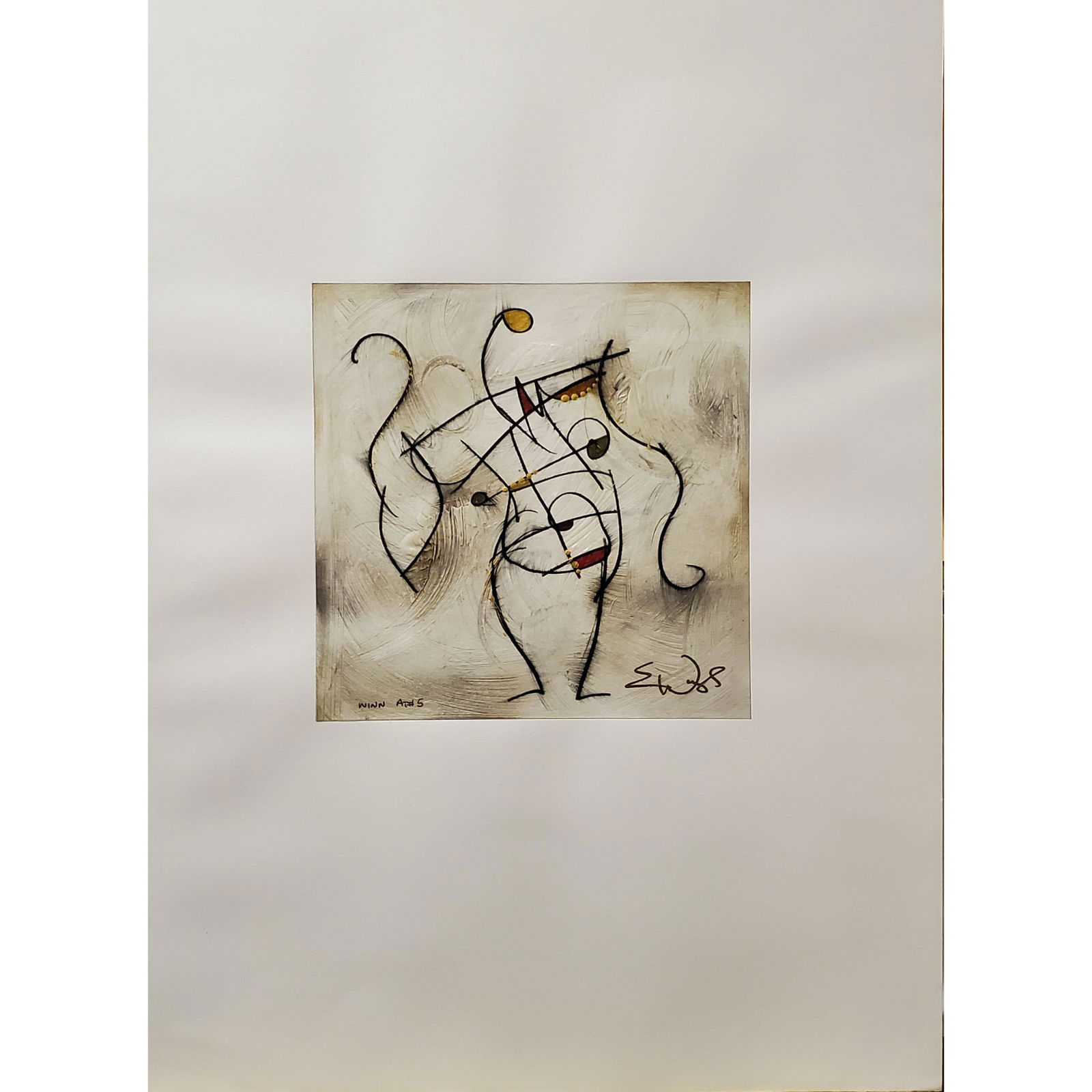 Signed Eric Waugh (Canadian/American, B.1963) Mixed Media "WINN AT#5" (1 of 13)