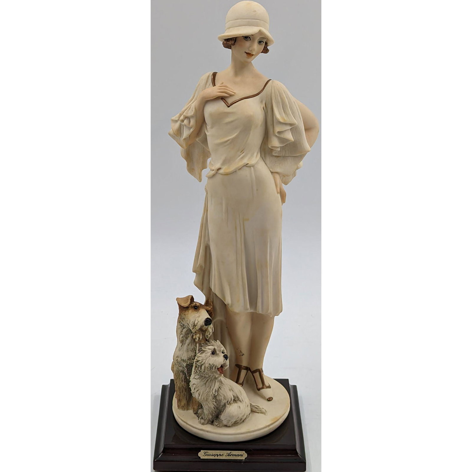 Giuseppe Armani Figurine: Priscilla 0690F: Giuseppe Armani Figurine: Priscilla 0690F. Measures approx. 12 1/2" tall. There seems to be persistent staining throughout the piece, please see pics. Please carefully read our terms of sale, shipping