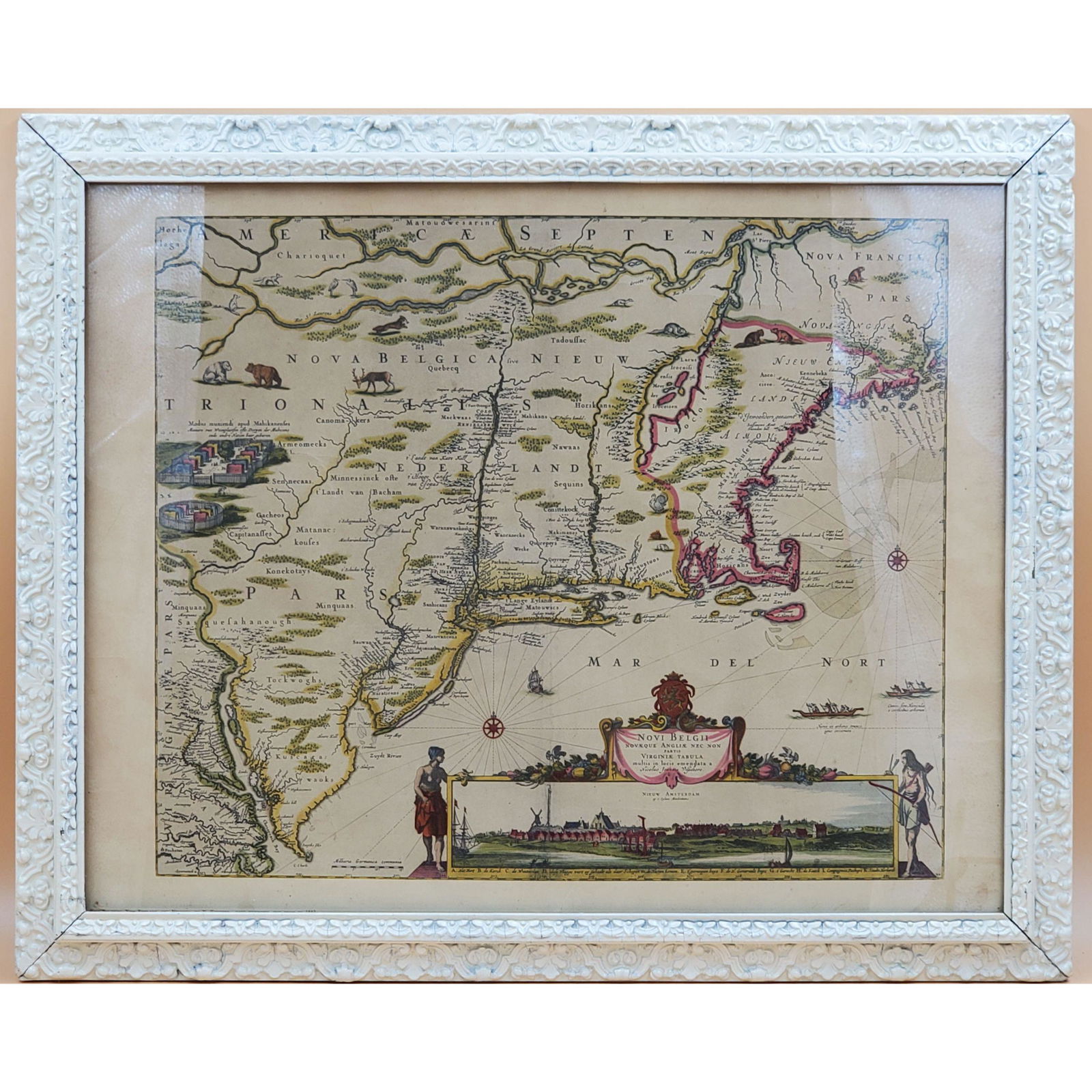 Framed Map of New Belgium by Nicholas John Vischer (1 of 12)