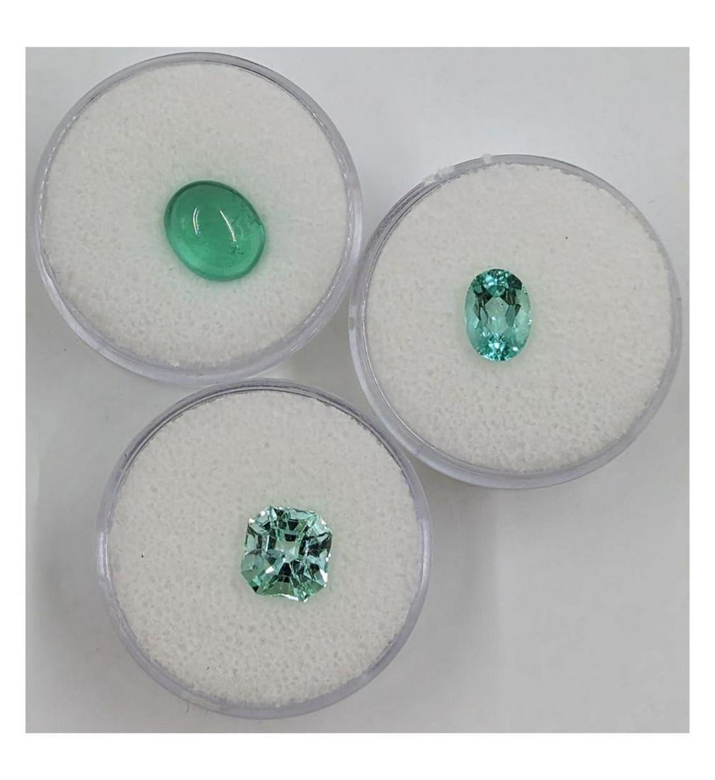 Authentic Natural Emerald Loose Gemstones 6.66 Ct, Untreated Muzo Mines Bogota Colombia (1 of 2)