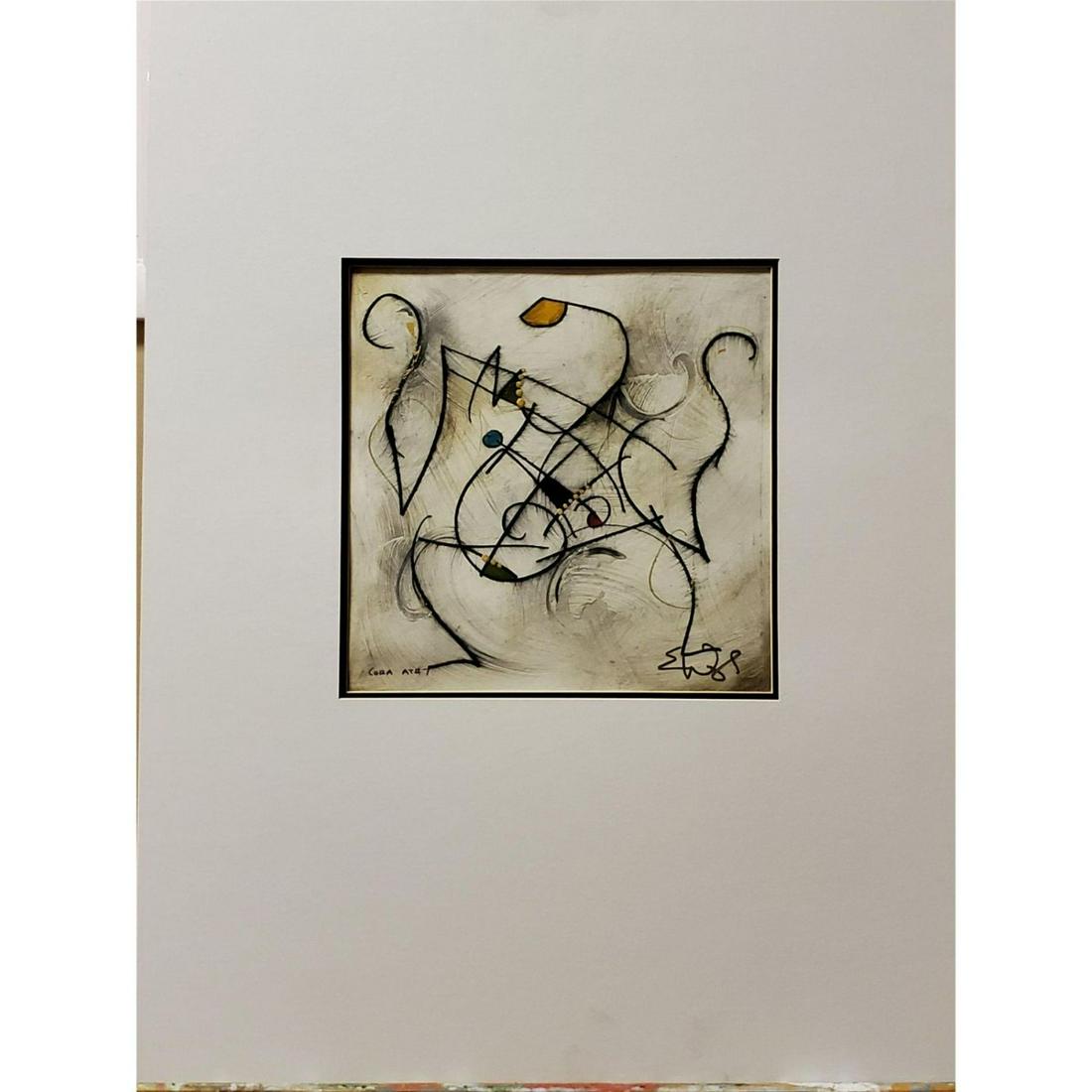 Signed Eric Waugh (Canadian/American, B.1963) Mixed Media "CORA AT#7" (1 of 11)