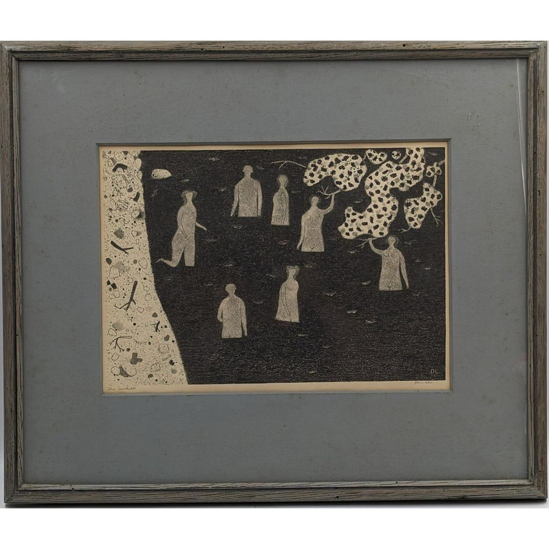 Doris Lee (American, 1905-1983) Pencil-Signed Lithograph, "Bathers" (1 of 5)