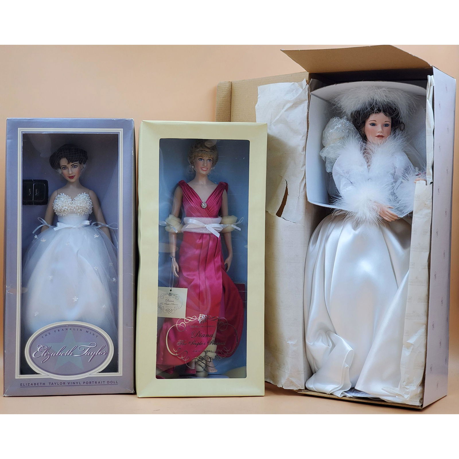 Lot of 3 Porcelain Dolls in Original Boxes (1 of 13)