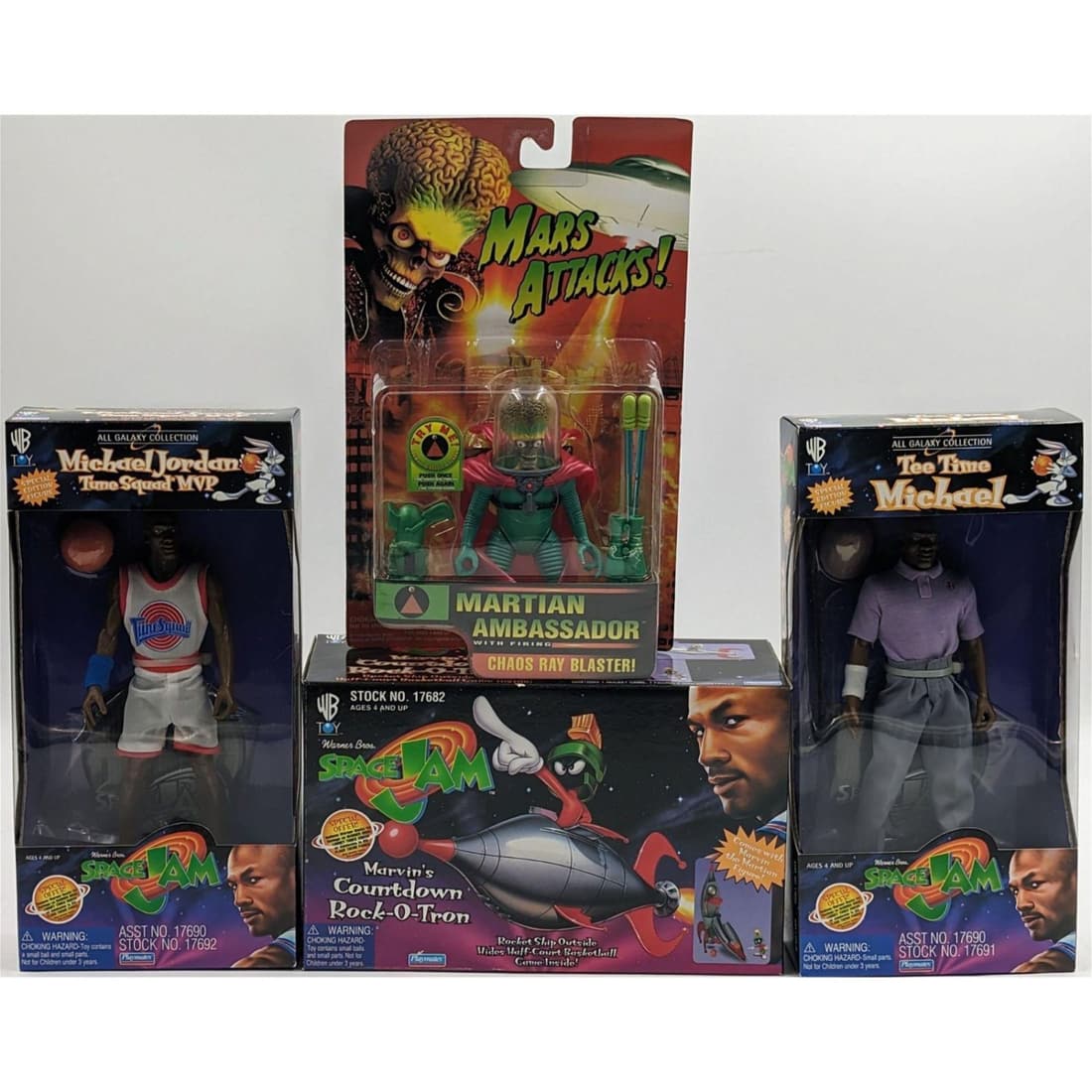 Lot Of 4 "Space Jam" And "Mars Attacks" Action Figures, 1996 (1 of 20)