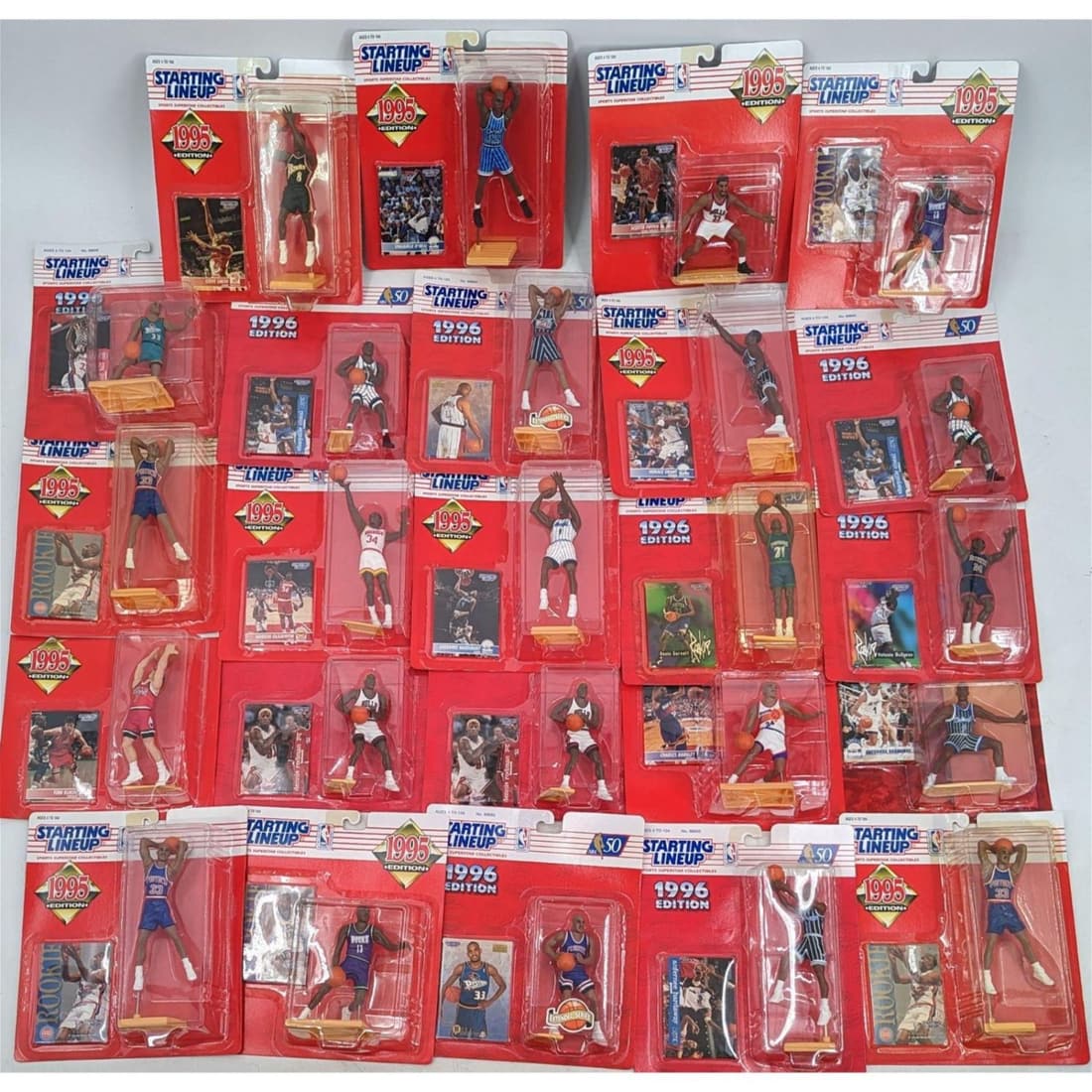 Large Grouping Of NBA Starting Lineup Basketball Figures From 1995-1996, 39 Figures Total (1 of 11)