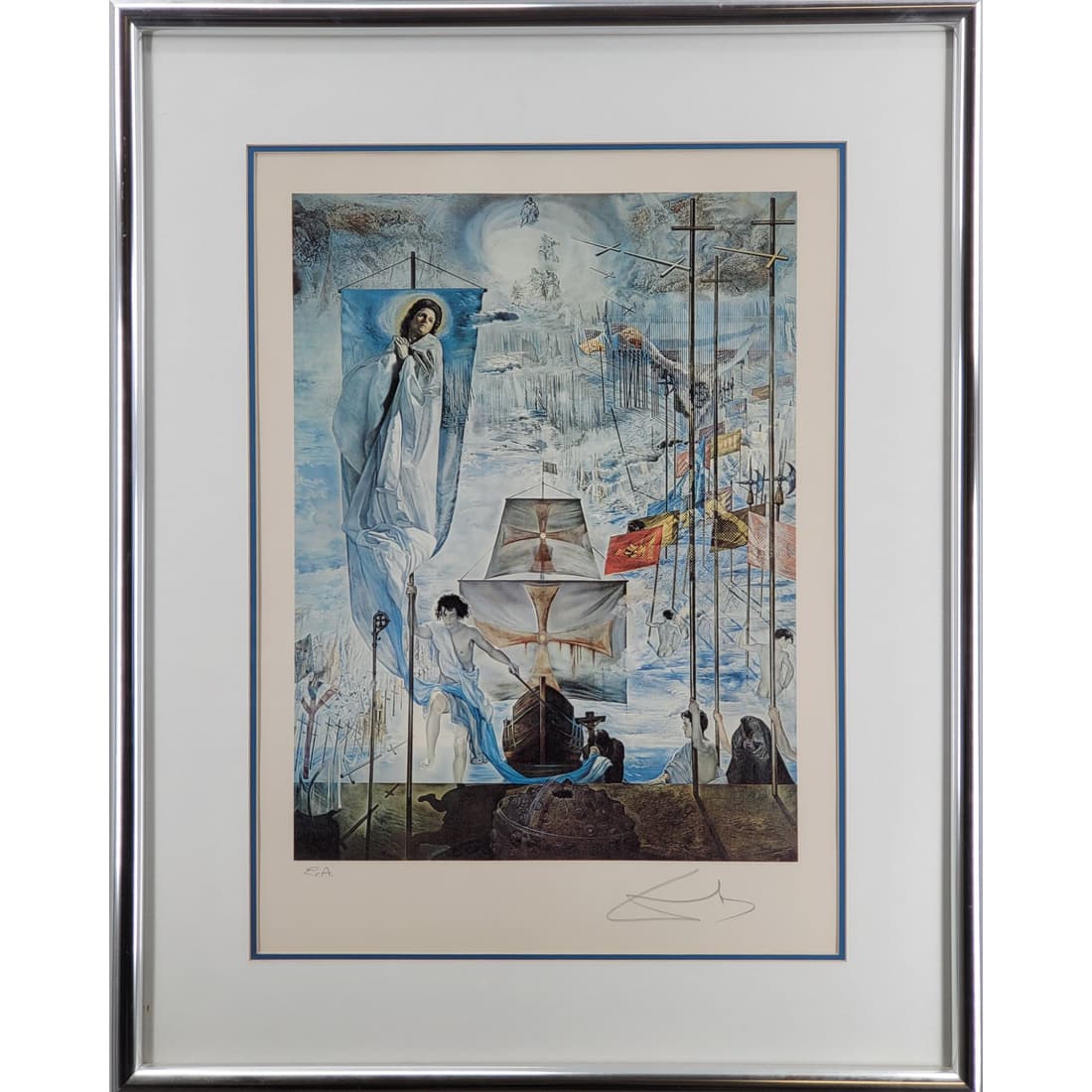 Pencil-Signed Signed Salvador Dali (1904 - 1989) "Discovery Of America" With COA And Artist Proof (1 of 9)