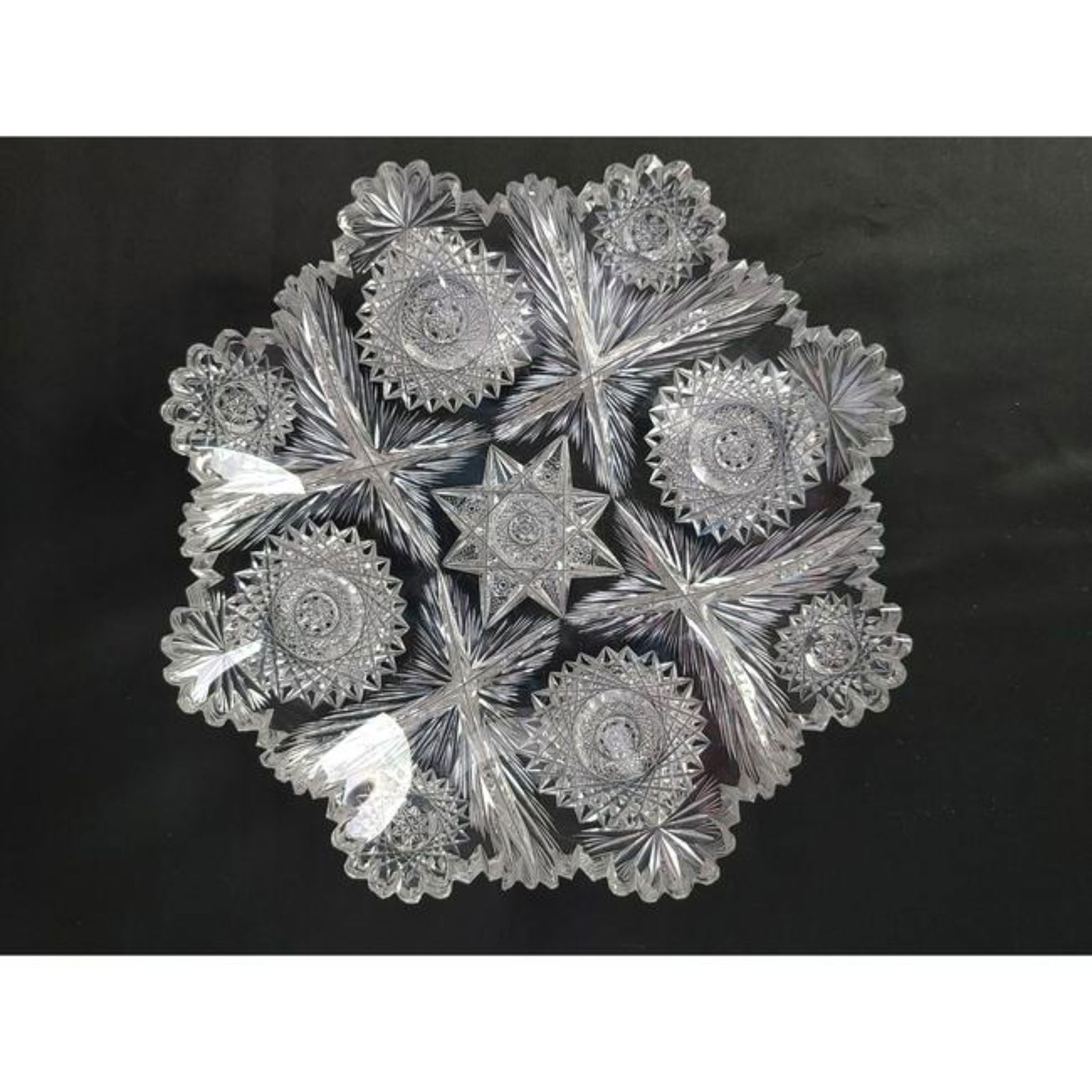 ABP Cut Glass Signed Libbey Bowl in "Neola" Pattern (1 of 11)