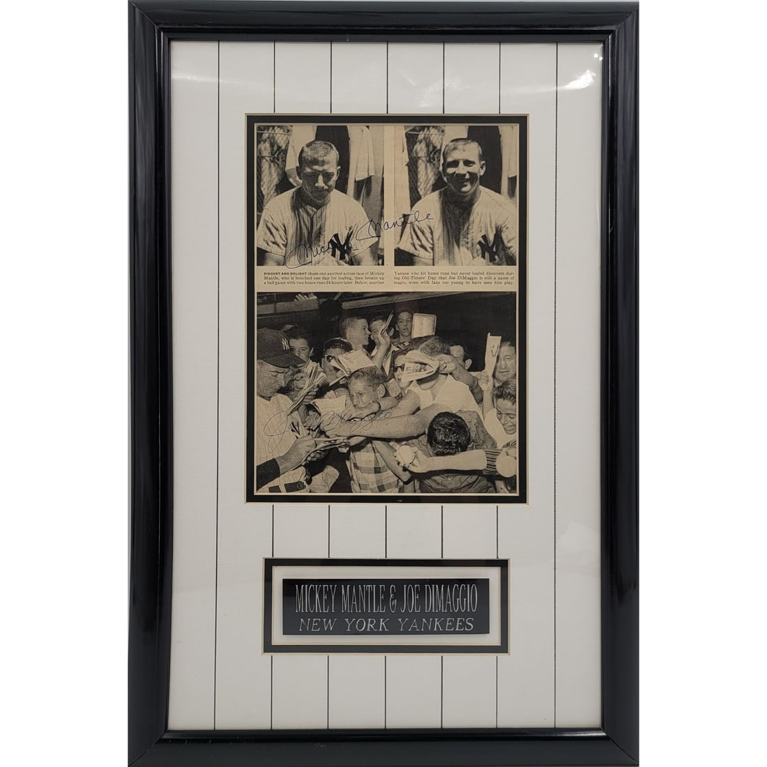 Framed Autographed Photographs of Mickey Mantle and Joe DiMaggio (1 of 10)