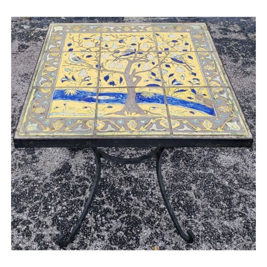 Antique Wrought Iron Table 1900s, Formerly at the Chalet Suzanne: Antique Wrought Iron Table 1900s, Formerly at the Chalet Suzanne. Table and other collectibles purchased by previous owner at the close-out auction in 2015. The CHALET SUZANNNE in Lake Wales, Florida,