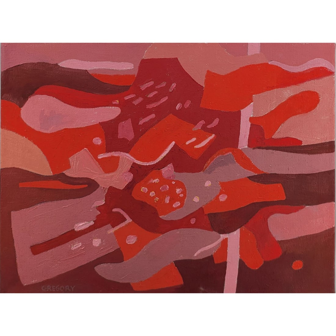 New York / Florida Artist Bruce Gregory 1917-2002 Abstract Painting Signed Estate Fresh (1 of 8)