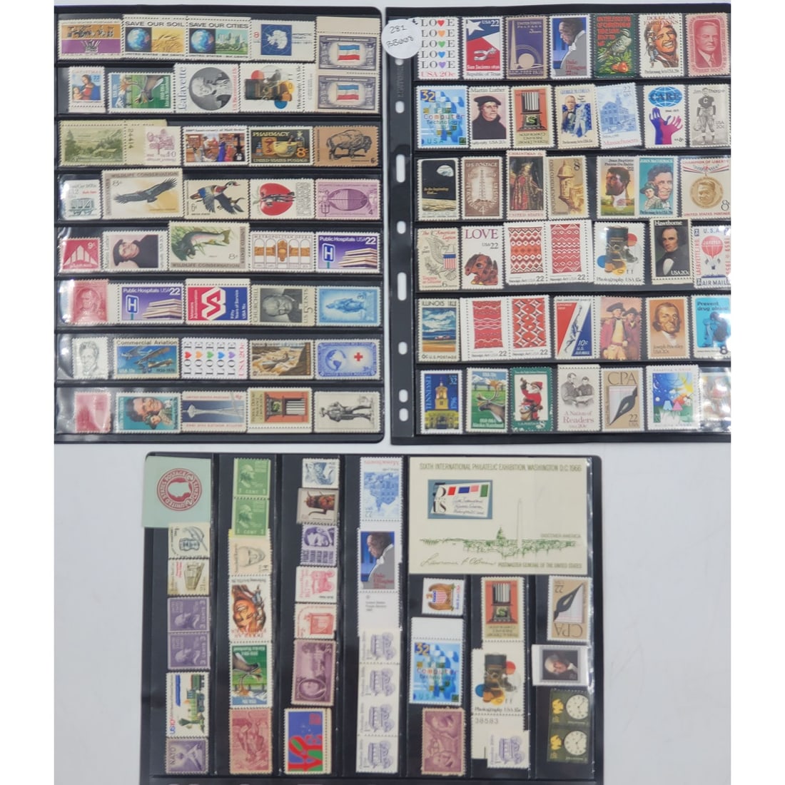 Lot of 6 Stock Sheets With Mint US Postage (1 of 20)
