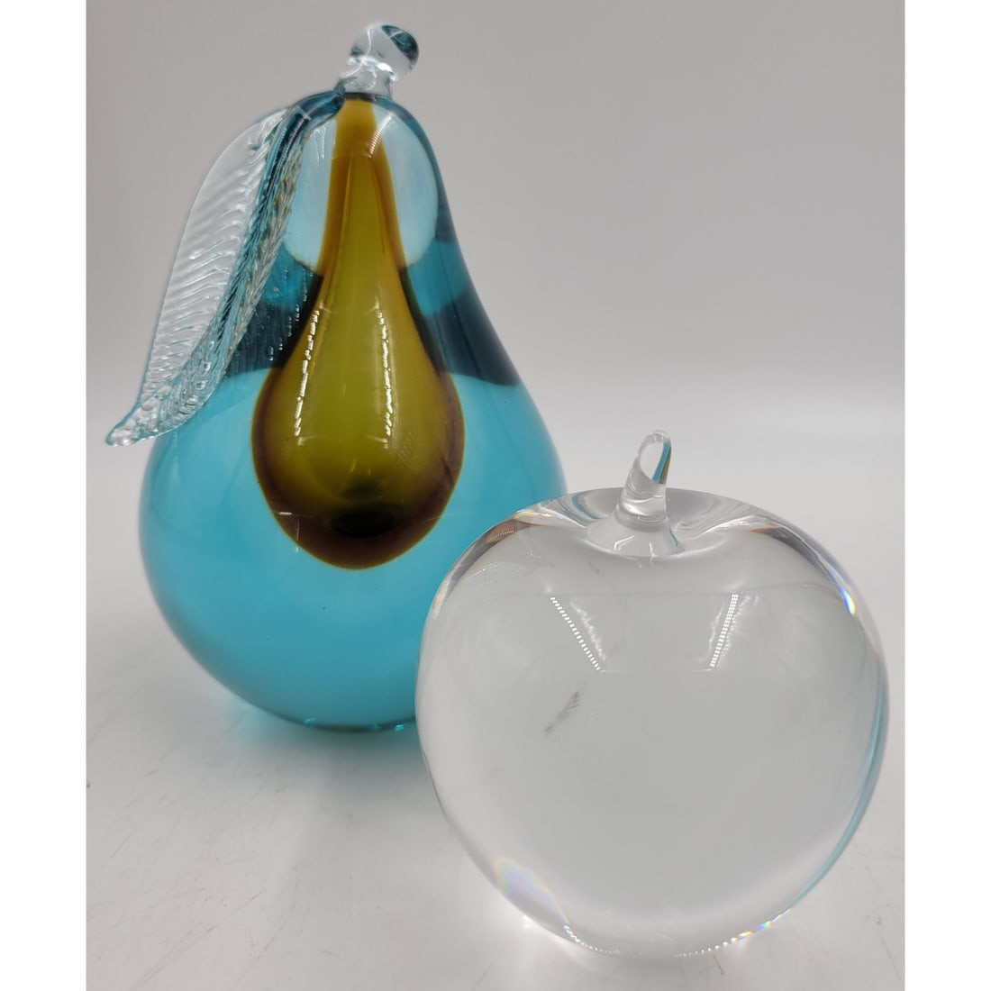 Pair Of Fine Blown Glass Fruit Paperweights, One From Tiffany & Co (1 of 9)