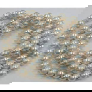 Large South Sea Pearl Necklace 164 Grams, 11.6 To 13.9MM, 83 Pearls: Large South Sea Pearl Necklace 164 Grams, 11.6 To 13.9MM, 83 Pearls. Measures approx. 22" long, 44" altogether.. || Please carefully read our terms of sale, shipping information, and request any condi