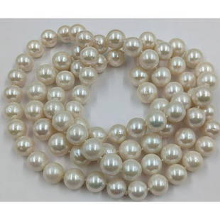 Large South Sea Pearl Necklace 164 Grams, 11.6 To 13.9MM, 83 Pearls: Large South Sea Pearl Necklace 164 Grams, 11.6 To 13.9MM, 83 Pearls. Measures approx. 22" long, 44" altogether.. || Please carefully read our terms of sale, shipping information, and request any condi