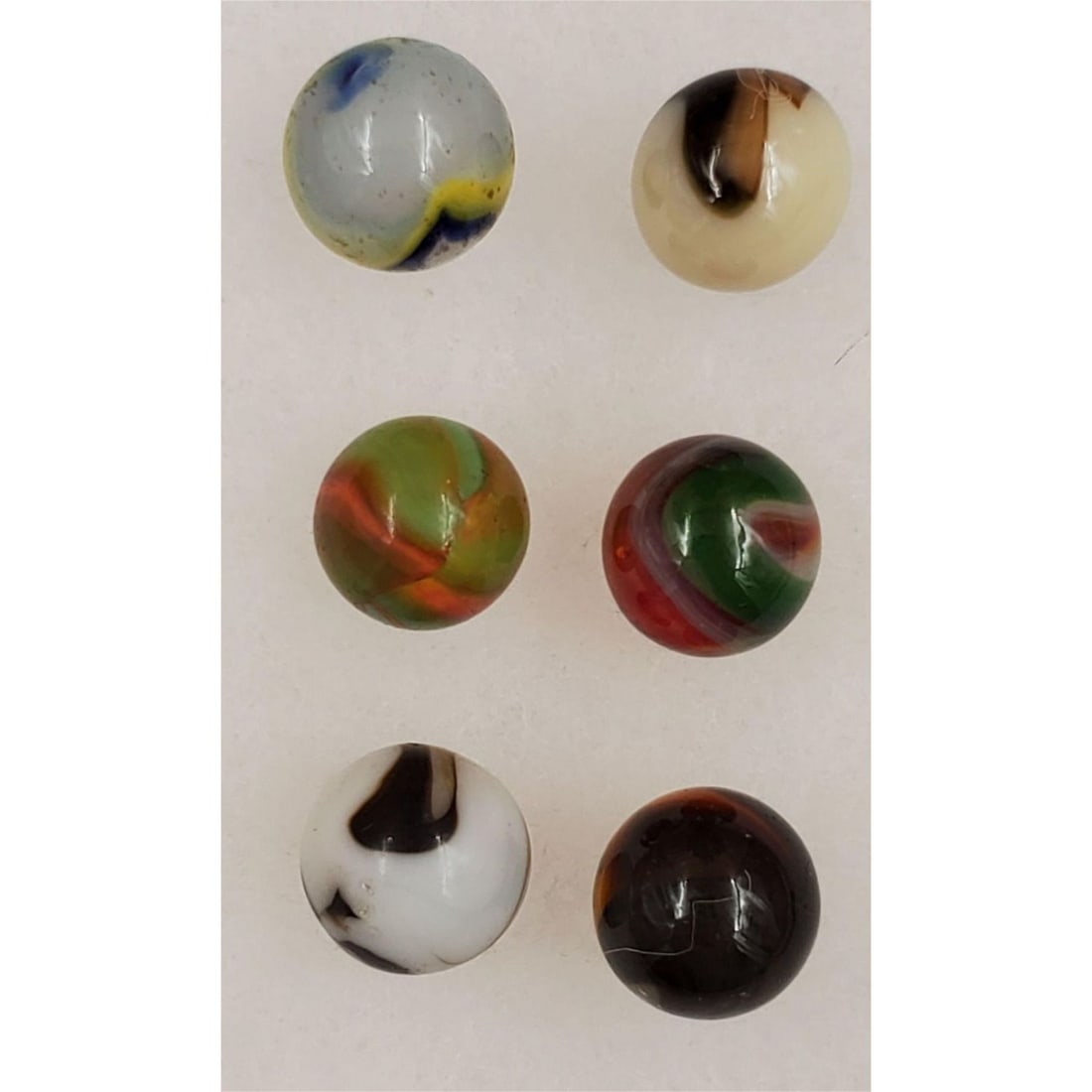 Marbles: Lot Of 6 Unique Marbles: Marbles: Lot Of 6 Unique Marbles. See Pics for size. || Please carefully read our terms of sale, shipping information, and request any condition reports or photos prior to placing a bid. Any condition