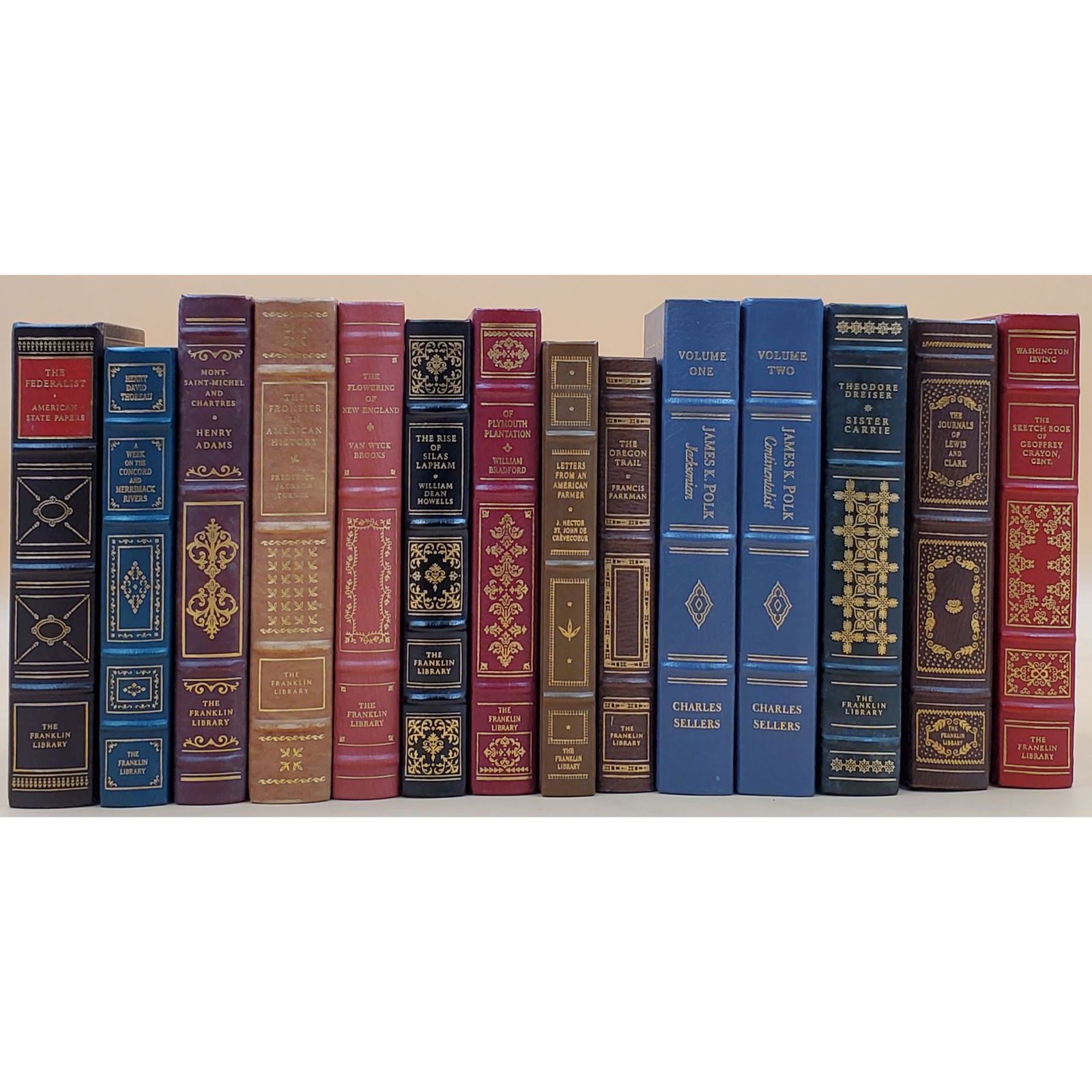 Lot of 14 Franklin Library Leather Bound Historical Text Books (1 of 17)
