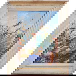 Signed Panama Market Oil on Canvas Painting: Signed Panama Market Oil on Canvas Painting. The Frame measures 20 5/8" x 16 7/8" and the Sight measures 15 3/8" x 11 5/8". || Please carefully read our terms of sale, shipping information, and reques