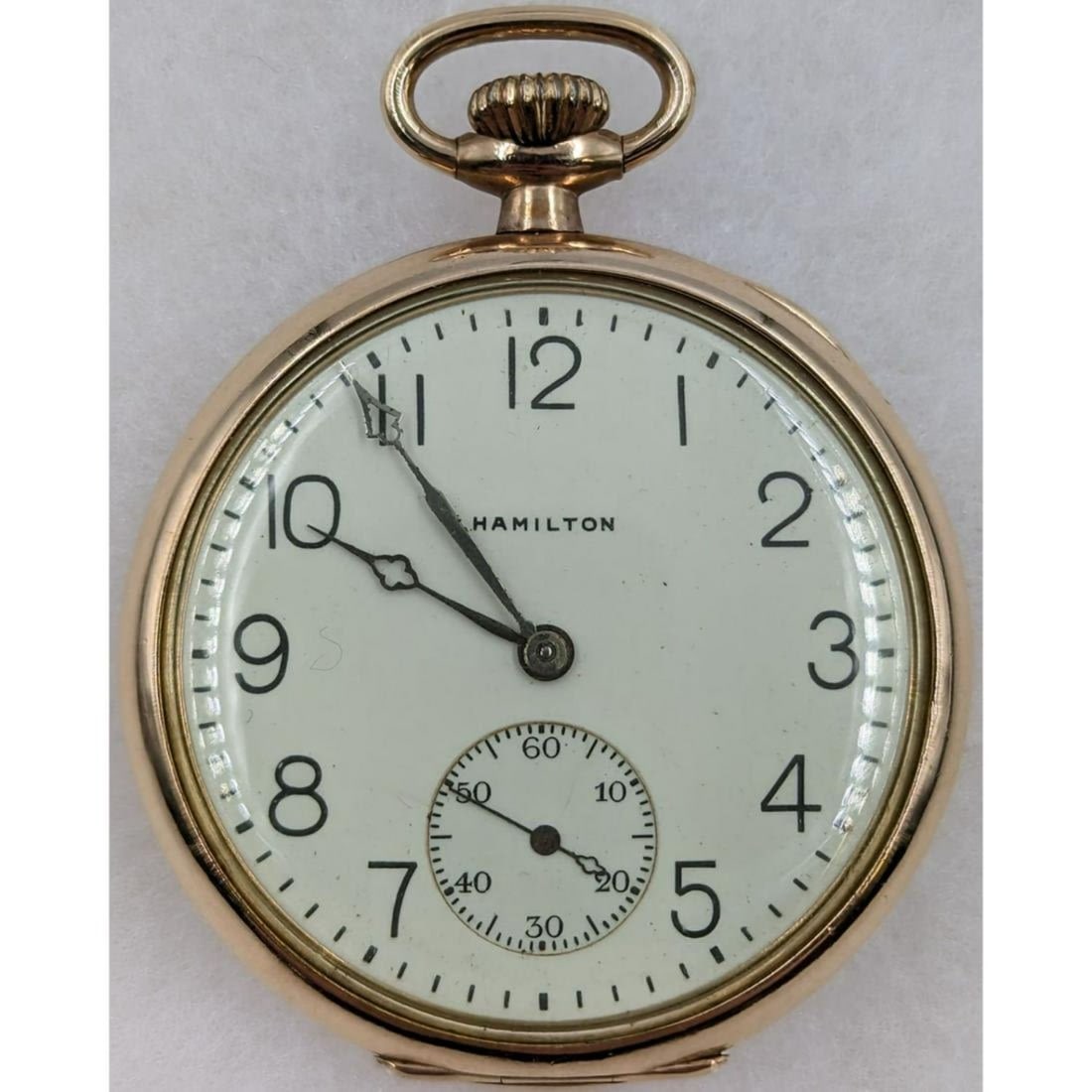 Antique Hamilton Pocket Watch, Gold Filled And In Working Condition (1 of 11)