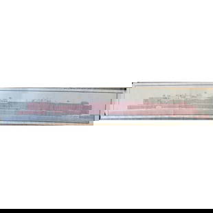 Company School India Agra Fort Panoramic Watercolor: Company School India Agra Fort Panoramic Watercolor. The paper is seamed in multiple spots. Paper measures || Please carefully read our terms of sale, shipping information, and request any condition r