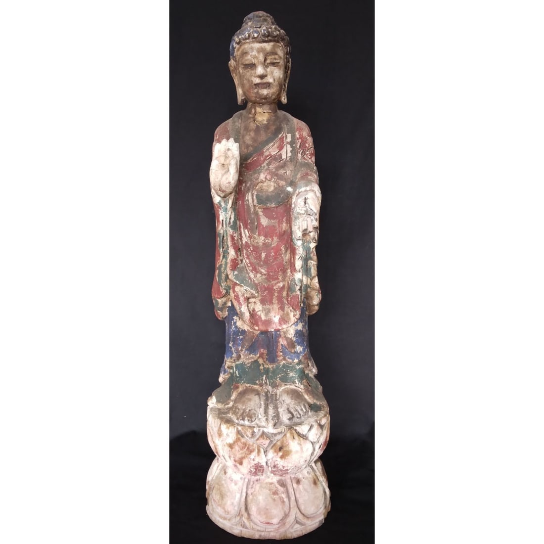 Ming Dynasty Wood Figure Polychrome Paint (1 of 19)